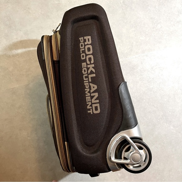 Rockland Polo Equipment Varsity Softside Upright Carry-On | Brown | 18" - Picture 7 of 11